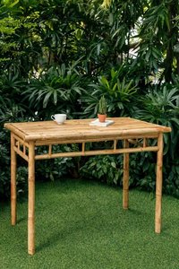 Table à manger en bambou, table en bambou naturel, table d'intérieur et d'extérieur, meubles écologiques pour la maison, restaurant, vente en gros - Product Image 3