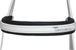 ชุดบังเหียนแบบคล้องคอหนังสีขาวดูทนทานต่อความอดทนในการขี่ม้าบังเหียนซักได้ - Product Image 2