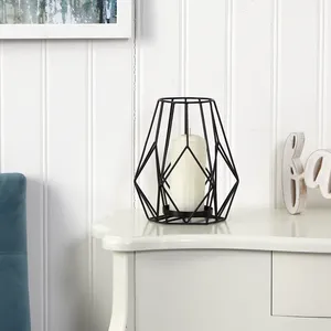 Luxury Handmade Metal Candle Stand for Stylish Dining Room DecorationIron and Wood Candle Holder for <b>Rustic</b> Modern Home Decor - Product Image 4