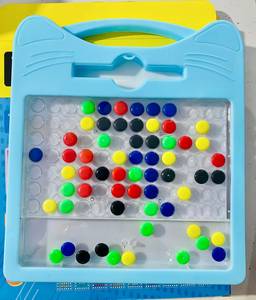 Tableau magnétique en forme de chat pour dessin et perles, jouet artistique coloré et créatif pour enfants, 15 pouces, en plastique, unisexe, 3-6 ans, Cat S - Product Image 1