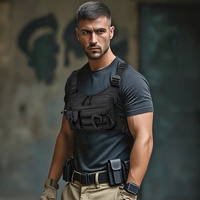 Sac de poitrine extérieur pour hommes et femmes, gilet tactique pour la course à pied, le cyclisme, sac de poitrine EDC pour les entraînements sportifs