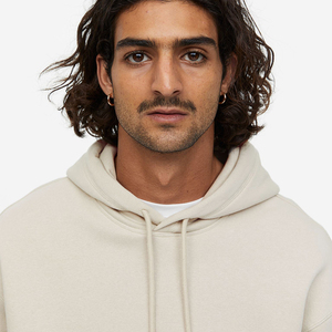 Sudaderas con Capucha Extra Grandes Unisex, Color Sólido Rojo/Negro/Gris, Otoño Invierno, Forro Polar, Logotipo Frontal, Estilo Hip Hop, 100% Algodón - Product Image 6