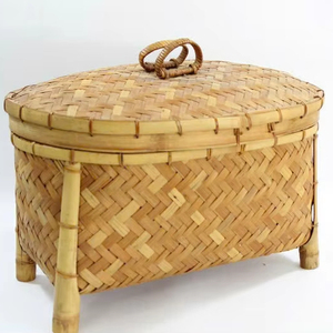 Cesta de Bambú Diseñada para Restaurantes, Mercados y Servicios de Catering, que Ofrece un Contenedor Natural para Alimentos y Productos - Product Image 1