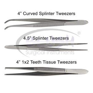 Stainless Steel Tweezers Dressing Thumb Forceps Manual Power Clamp Safety MOL Plastic Dissecting Forceps By <b>Blush</b> Surgical - Product Image 3