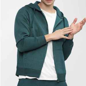 Sudadera con Capucha para Hombre, Tejida, Corte Regular, Color Sólido, Informal, para Otoño, Manga Larga, con Bolsillos, Transpirable - Product Image 6