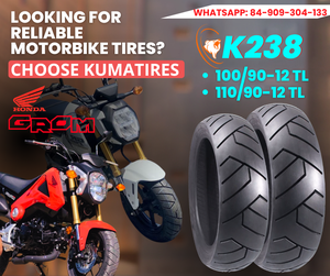 Pneu de scooter KUMA K238, forte adhérence, maniabilité fluide, design durable, pour Scoopy, Zoomer, Freego. - Product Image 3