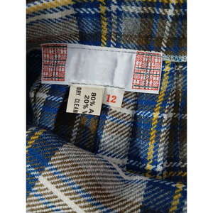 Jupe plissée écossaise Stewart en mélange de laine à carreaux bleus matelassés, style kilt, bleu beige 2026 - Product Image 3