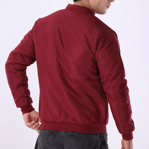 Men Classic Maroon Satin Bomber <b>Jacket</b> Zipper Up Shiny Silk Flight <b>Jacket</b> Lightweight Casual Slim Fit Outerwear Burgundy Soft - Product Image 6