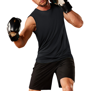 Camiseta deportiva de alta calidad con logo personalizado para hombre, camiseta sin mangas para culturismo, fitness, musculación, chaleco de entrenamiento sin mangas para hombre - Product Image 5