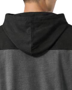 เสื้อยืดแขนสั้นมีฮู้ดสำหรับผู้ชาย เสื้อฮู้ดแบบสวมใส่สบาย ผ้าฝ้ายเนื้อนุ่ม ใส่ได้ในฤดูร้อน สีดำชาร์โคล แฟชั่นสตรีทแวร์ - Product Image 6