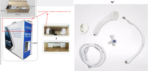 Pomme de douche murale moderne en céramique ABS chromée brossée, à poignée unique, économiseur d'eau, design moderne, chaud - Product Image 2