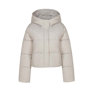 Breathable Winter Puffer Jacket for Women Warm Bubble Cotton Padded Street Fashion <b>Canvas</b> Womens Jacket Custom Design - Product Image 2