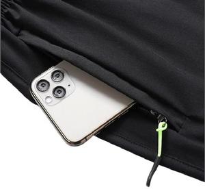 Wholesale Custom 7 Inch Inseam Polyester <b>Men's</b> <b>Shorts</b> Drawstring Elastic Waist Plus Size Gym <b>Shorts</b> <b>Men</b> with <b>Zip</b> <b>Pocket</b> 5 Inch - Product Image 2