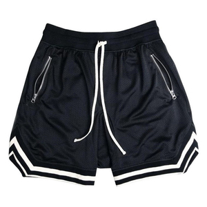 Pantalones Cortos de Malla de Nueva Generación, Doble Capa, Tejido Atlético, Estética Urbana, Corte Holgado, Ropa de Verano - Product Image 1