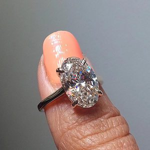 3.5 ct Oval Cut Diamond Rose Gold Engagement <b>Ring</b> Classic Women's Jewelry Natural Stone <b>Solitaire</b> Design - Product Image 5