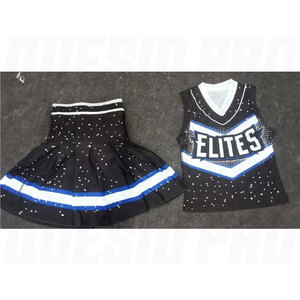 Conjuntos de Uniformes de Porristas de 3 Piezas, Top de Manga Larga, Ropa Interior, Falda Plisada, Sublimación, Pedrería, Ropa Deportiva, Nombre del Equipo Personalizado - Product Image 6
