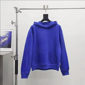 Sudadera con Capucha para Hombre de Algodón Grueso de Alta Calidad con Estampado Puff Oversize de Línea Negra y Diseño de Corona - Product Image 4