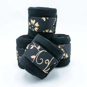 Ensemble de tapis de selle respirant et personnalisé pour cheval, couverture d'équitation en coton absorbant les chocs, voile anti-mouches, bandages, fournitures équestres d'extérieur - Product Image 6