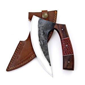 Cuchillo de Cocina Multiusos Tipo Hacha para Pizza, Hecho a Mano, con Mango de Madera de Panal, para Camping, Venta al por Mayor, Fabricante - Product Image 5