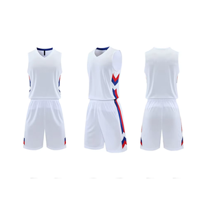 Uniforme de Baloncesto Personalizado para Adultos, Estilo Único, Impresión Frontal, Transpirable, de Secado Rápido, Antibacterial, Sin Mangas, 100% Poliéster - Product Image 3