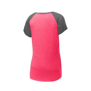 Camiseta de Verano de la Mejor Calidad OEM, de Algodón y Poliéster, Cuello Redondo, Manga Corta, con Logotipo Personalizado y Contraste, para Mujer - Product Image 6