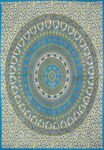 <span class=keywords><strong>Tapisserie</strong></span> murale Mandala imprimée, motif géométrique musulman, 100% coton, lavable en machine, cadre <span class=keywords><strong>noir</strong></span> <span class=keywords><strong>et</strong></span> <span class=keywords><strong>blanc</strong></span> - Product Image 2