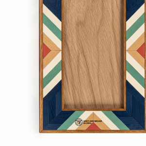 Luxury Handmade Wooden Photo <b>Frame</b> Artistic Mosaic Geometric Pattern <b>Frame</b> - Product Image 4