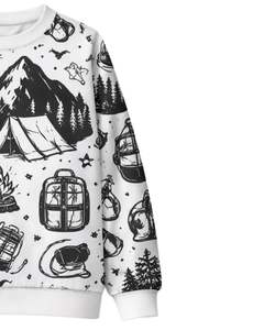 Sudadera Personalizada con Estampado 3D de Montaña Blanca y Negra para Hombre, Sudadera Informal con Cuello Redondo, Sublimación Personalizada, Top de Otoño e Invierno - Product Image 3