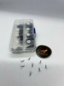 Extensions de cils préfabriquées professionnelles en PBT coréen, volume Mix Tray, longues et naturelles, faites à la main, pour usage polyvalent en salon, Wispy CC, VIETKINGLASH - Product Image 3