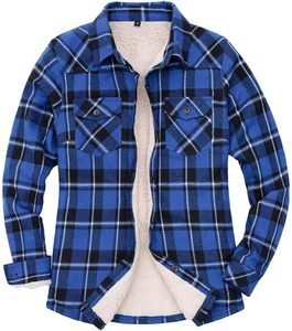 ผู้ผลิตเสื้อเชิ้ตผ้าแฟลนเนลแบบ OEM แบรนด์ส่วนตัว เสื้อเชิ้ตผ้าฝ้ายแฟลนเนลเนื้อหนา สำหรับนักขี่มอเตอร์ไซค์ สตรีทแวร์ และแฟชั่นลำลอง - Product Image 1