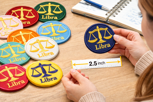 Patch brodé Zodiaque Libra – Pack de 100 pièces, 10 couleurs, à thermocoller/à coudre, motif astrologique (2,5 pouces chacun) - Product Image 2