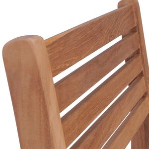 Set of 2 Solid Teak Wood <b>Garden</b> <b>Chairs</b> Warm Natural Tone <b>Stackable</b> Medium Size - Product Image 6