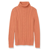 Pull en maille torsadée à col rond pour femme, motif floral, manches longues, 100 % polyester, anti-boulochage, décontracté, pour l'hiver, avec logo frontal