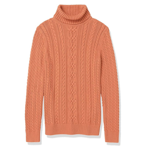 Pull col roulé en maille torsadée pour femme, couleur unie, manches longues, 100 % acrylique, anti-boulochage, décontracté, pour l'automne - Product Image 2