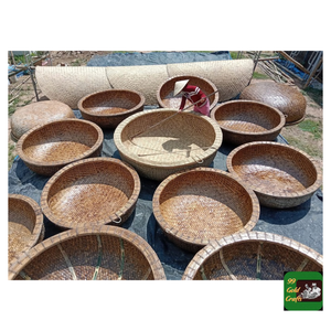 Bamboo Coracle Handwoven Natural Woven Round <b>Basket</b> Boat For Resort Water Tours And <b>Fishing</b> Eco Friendly Export From Vietnam - Product Image 6
