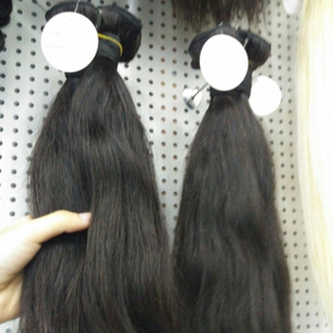 100% Raw Indian Virgin Straight Human Hair Bundles Injection <b>Tape</b> Weft <b>Machine</b> Double Weft Silky Soft Smooth Tangle-Free - Product Image 1