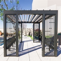 Nouveau Moderne en Plein Air Étanche Jardin Arches Arbors Pergola de Persienne En Aluminium Pergola En Aluminium