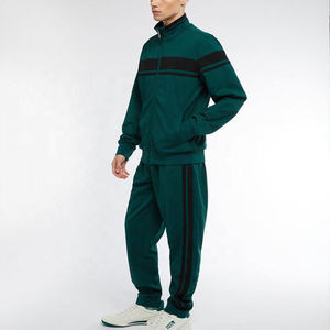 Chándal de primera calidad con cremallera completa, sudadera con cuello alto y bolsillos laterales, y pantalones a juego, estilo deportivo, ropa de otoño. - Product Image 3