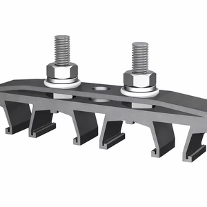 Pince de suspension de barre omnibus CMK 250A DSL pour grue EOT, poteau unique, 3 phases, support en aluminium CI, système gainé robuste - Product Image 1