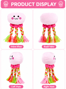 Peluche Méduse pour Chien, Jouet à Mâcher pour Animaux de Compagnie, Jouet en Peluche Velboa pour Chien, Jouet de Jeu Durable, Personnalisable OEM, Vente en Gros - Product Image 3