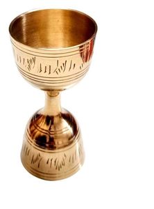 Medidor de latón puro de 30 y 60 ml, jigger de vidrio para cócteles, vaso medidor de metal, herramienta para medir onzas, jigger para bar, mezclador de cócteles. - Product Image 3