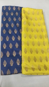 Jacquard Brocade Fabric Woven Metallic Leaf Pattern For Dress Apparel <b>Women</b> Medium Weight Silk Material - Product Image 5