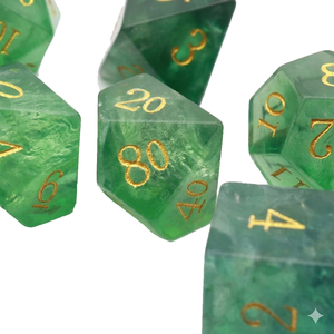 High quality stone <b>dice</b> Green Fluorite natural crystal reiki healing gemstones Engraved stone custom <b>dice</b> <b>set</b> Vikings crystal - Product Image 4