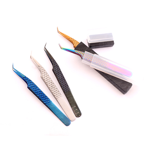 Pince à épiler isolante en acier inoxydable pour extensions de cils, emballage personnalisé, antistatique, conception de précision, utilisation durable, maintien ferme - Product Image 1