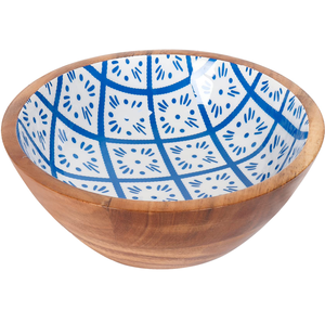Cuencos de cerámica hechos a mano con borde de madera y diseño de tomate rojo y hojas a precios económicos - Product Image 5