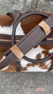 Bolsa de Viaje de Cuero Genuino Resistente, de Lujo, con Cierre, Gran Capacidad, Resistente al Agua, Ecológica, de Poliéster - Product Image 3