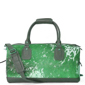 Green Marbled PU Duffle Bag With Soft Handles <b>Water</b> Resistant Zipper Closure Unisex Gym Travel Bag 36-55L Capacity - Product Image 1