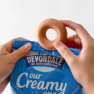 Clip de madera para sellar bolsas de aperitivos, en forma de donut, para almacenar alimentos, herramienta de cocina pulida natural, mantiene los alimentos frescos, ¡en oferta! - Product Image 1