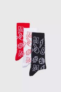 Calcetines de algodón para hombre primavera otoño nuevo Color sólido antiolor antibacteriano que absorbe el sudor venta al por mayor letra impresa - Product Image 3