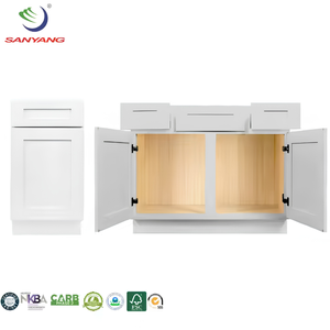 Gabinetes de Cocina Modernos Ecológicos de Madera y Melamina, Modulares, Multicolores, Listos para Armar, Personalizados por Sanyang 2026 - Product Image 4